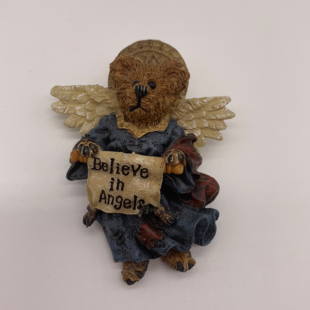 Vintage Boyds Bears Brooch Pin Teddy Bear Believe In Angels 11$